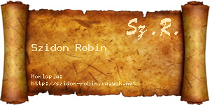 Szidon Robin névjegykártya